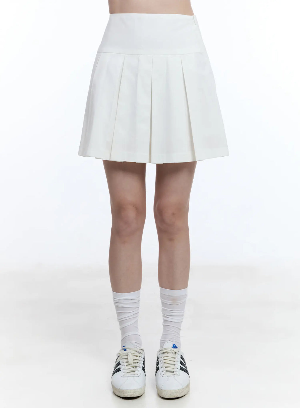 High-Waist Pleated Mini Skirt CU513