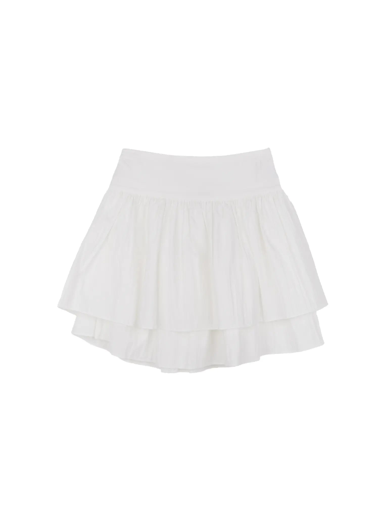 Shirred Ruffle Mini Skirt CU525